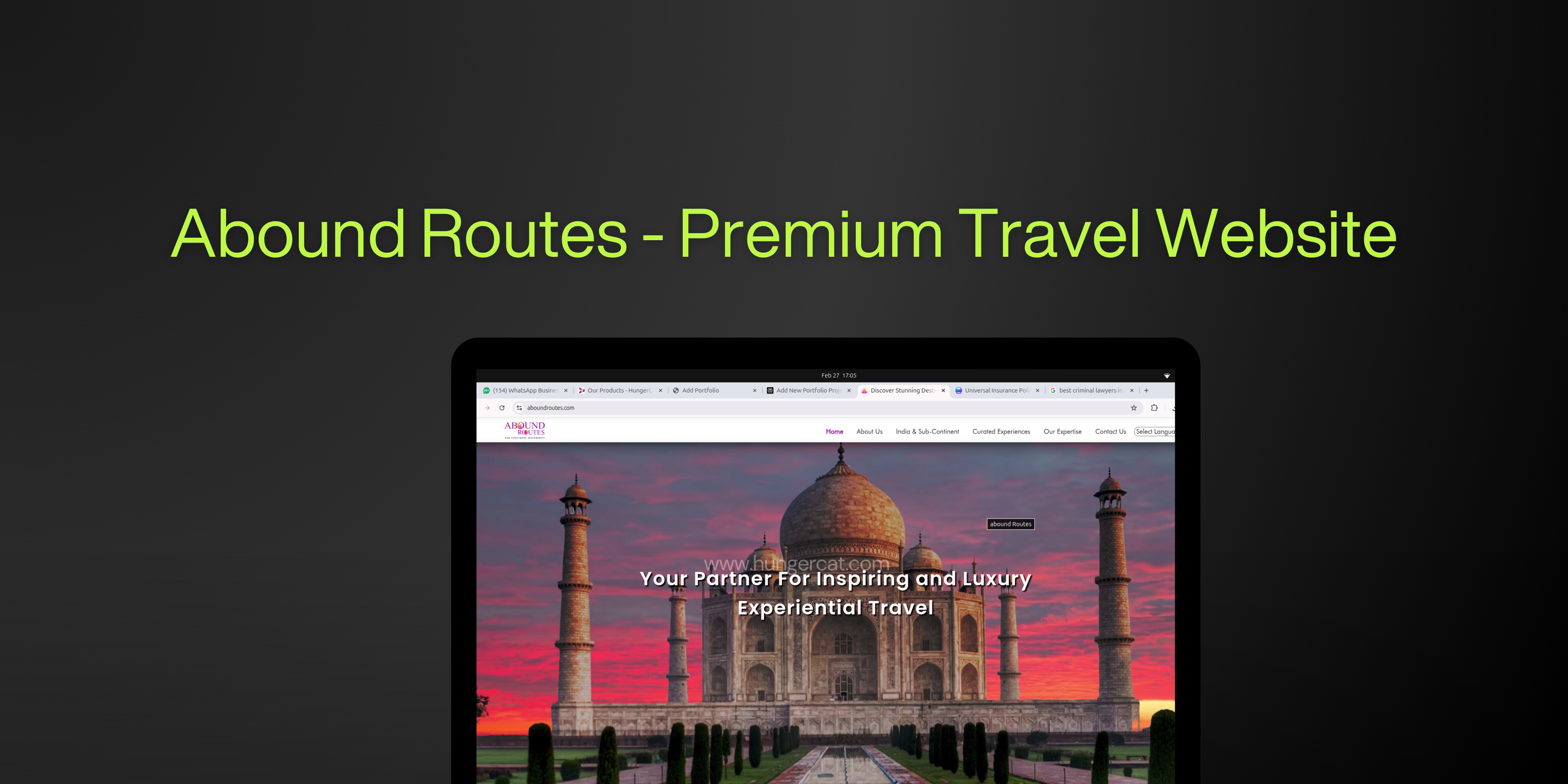 Abound Routes - Premium Travel Website