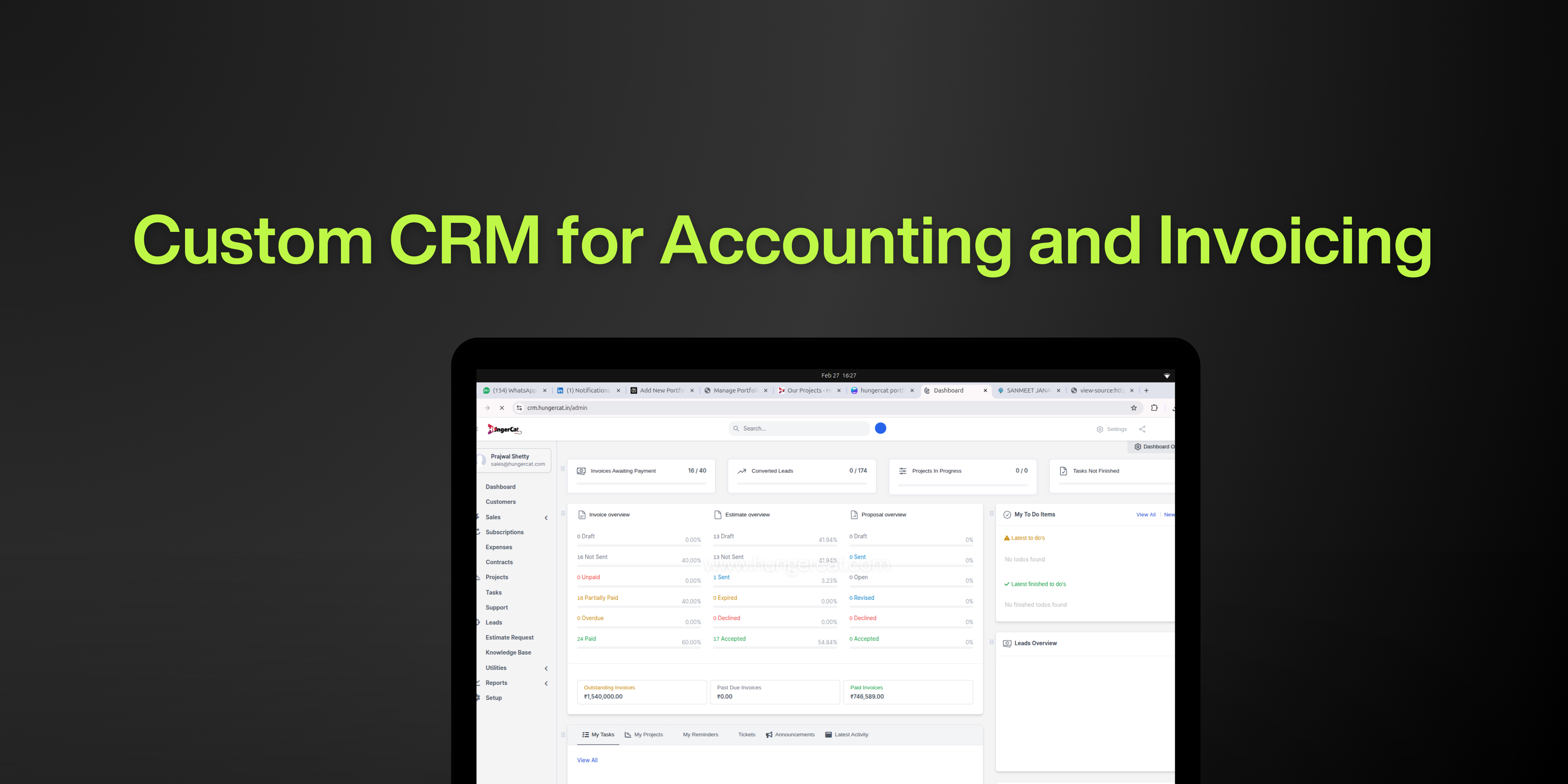 Custom CRM for Accounting and Invoicing